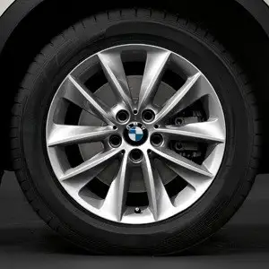 BMW Alufelge V-Speiche 307 8J x 18 ET 43 Silber Vorderachse / Hin