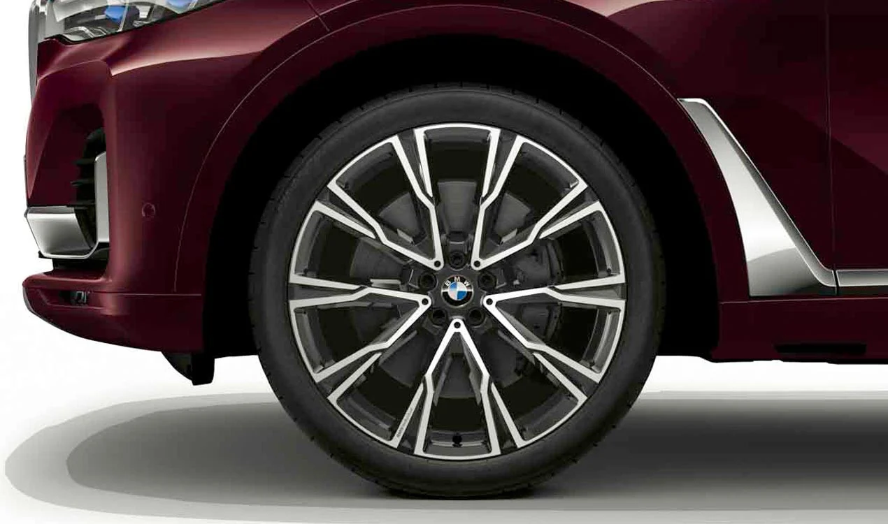 BMW Alufelge Y-Speiche 758 bicolor (orbitgrey/hochglanzpoliert) 9,5Jx22 ET 32 Vorderachse X7 G07